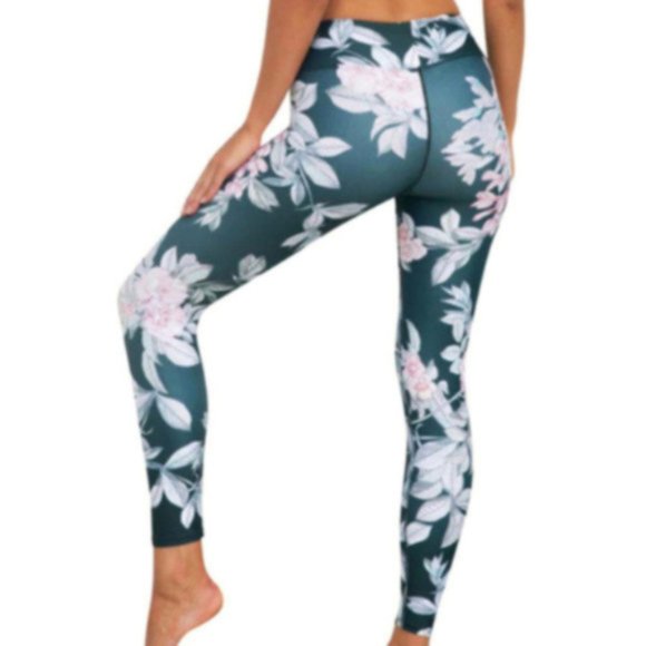 Green leggings with flower design - Picture 7 of 7